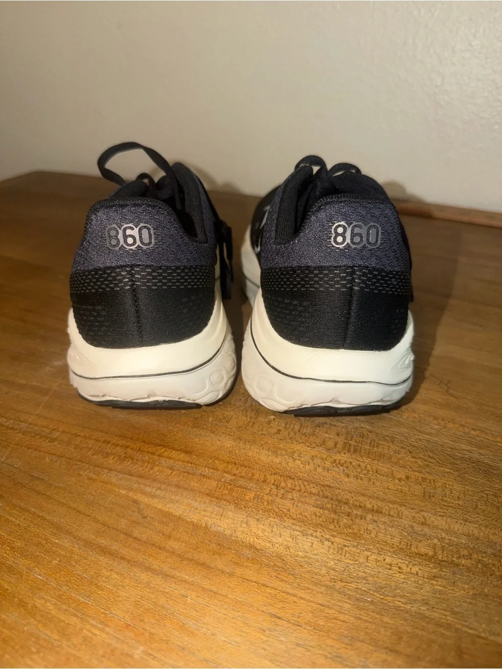 New Balance Men’s Black Athletic Shoes with White Midsole